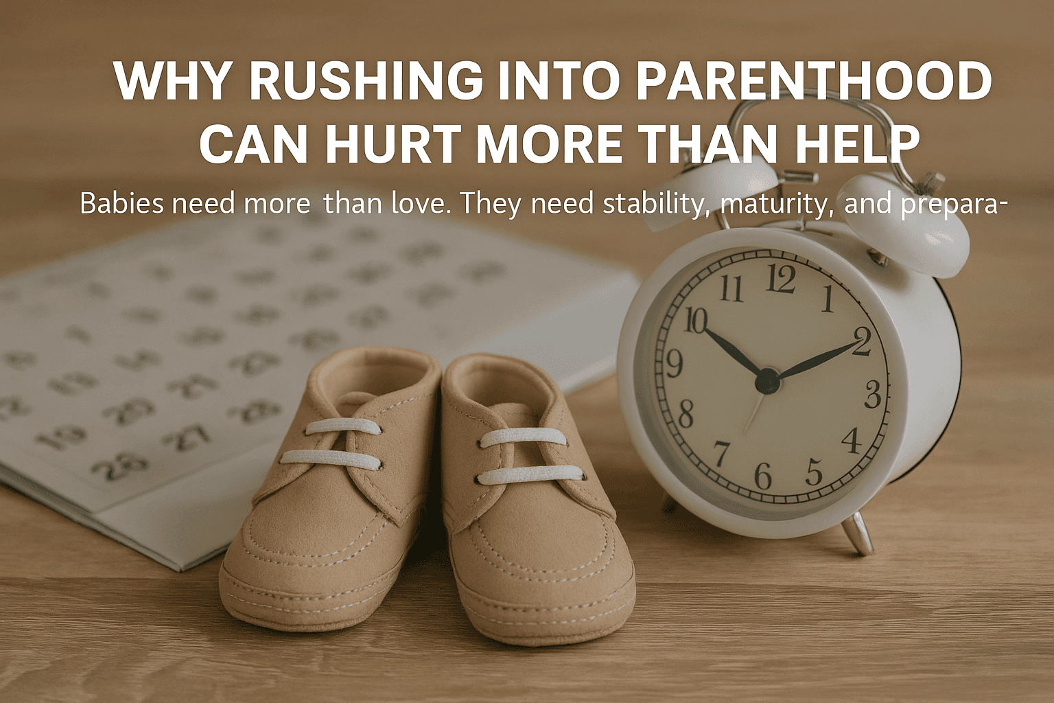 Why Rushing Into Parenthood Can Hurt More Than Help